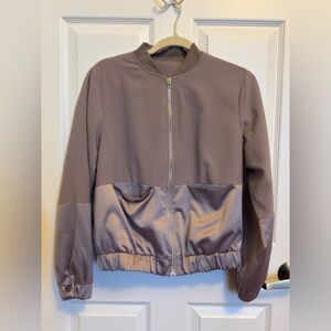 Stylish Satin Bomber Jacket